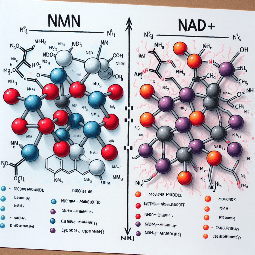 An image of NMN vs NAD+ Comparison