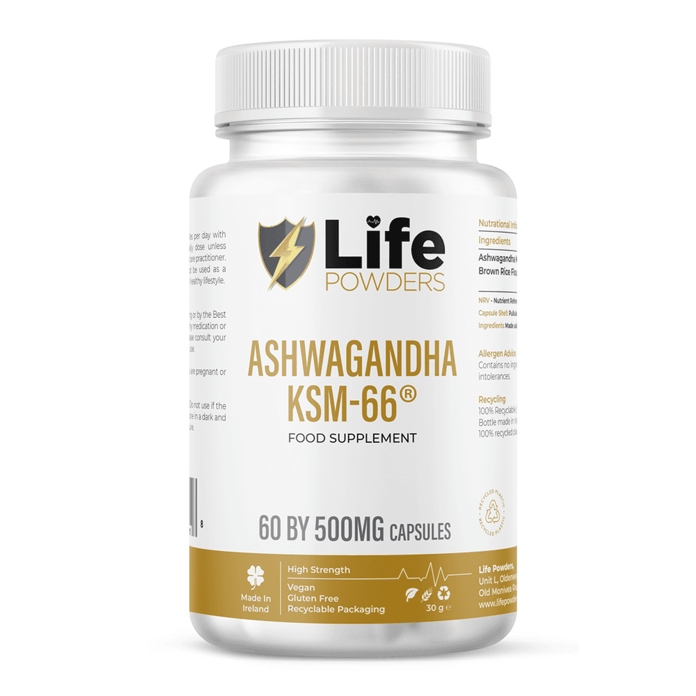 An image of LifePowders Ashwagandha KSM-66 (60 by 250mg capsules)