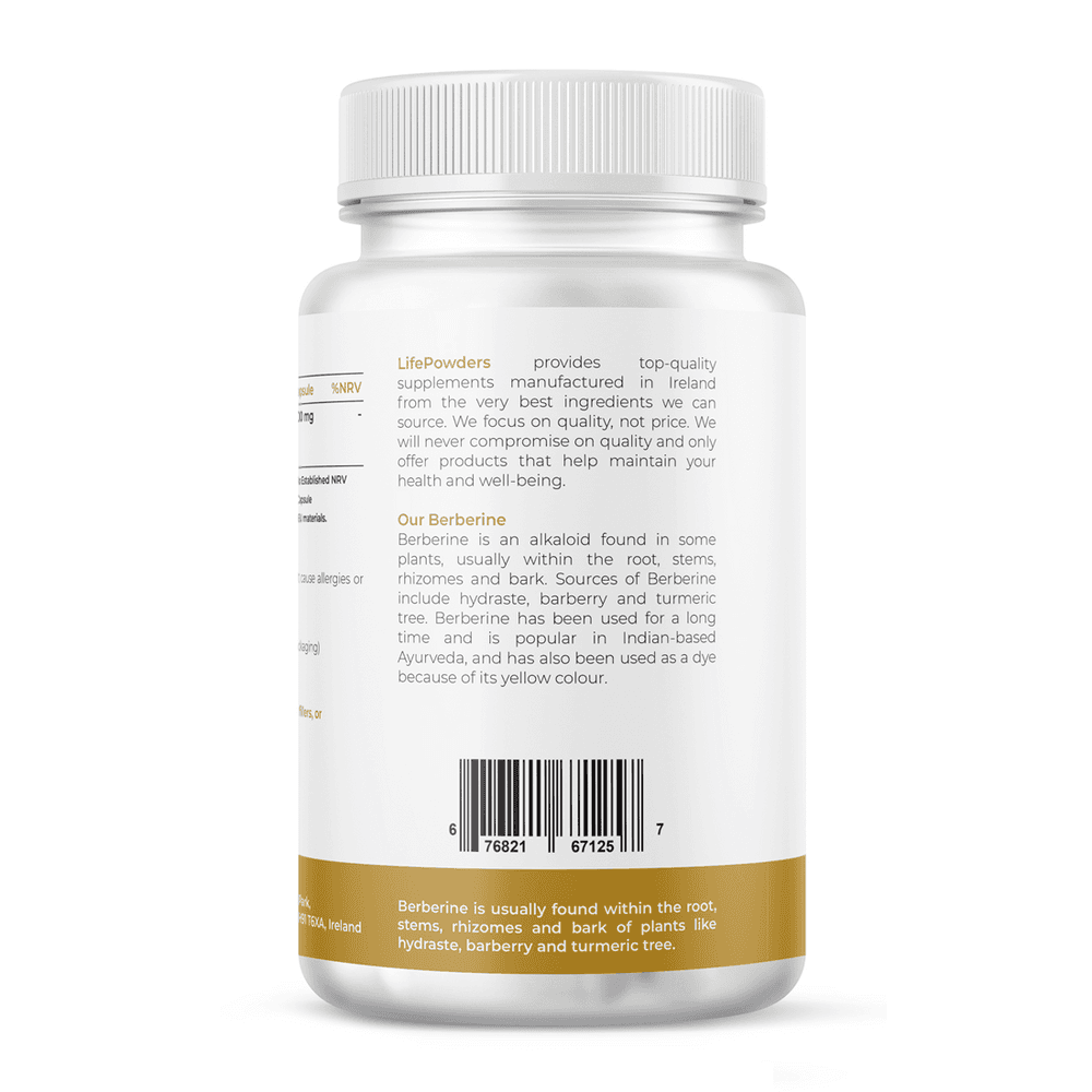 LifePowders Berberine 60 by 500mg Capsules (Metf alternative)